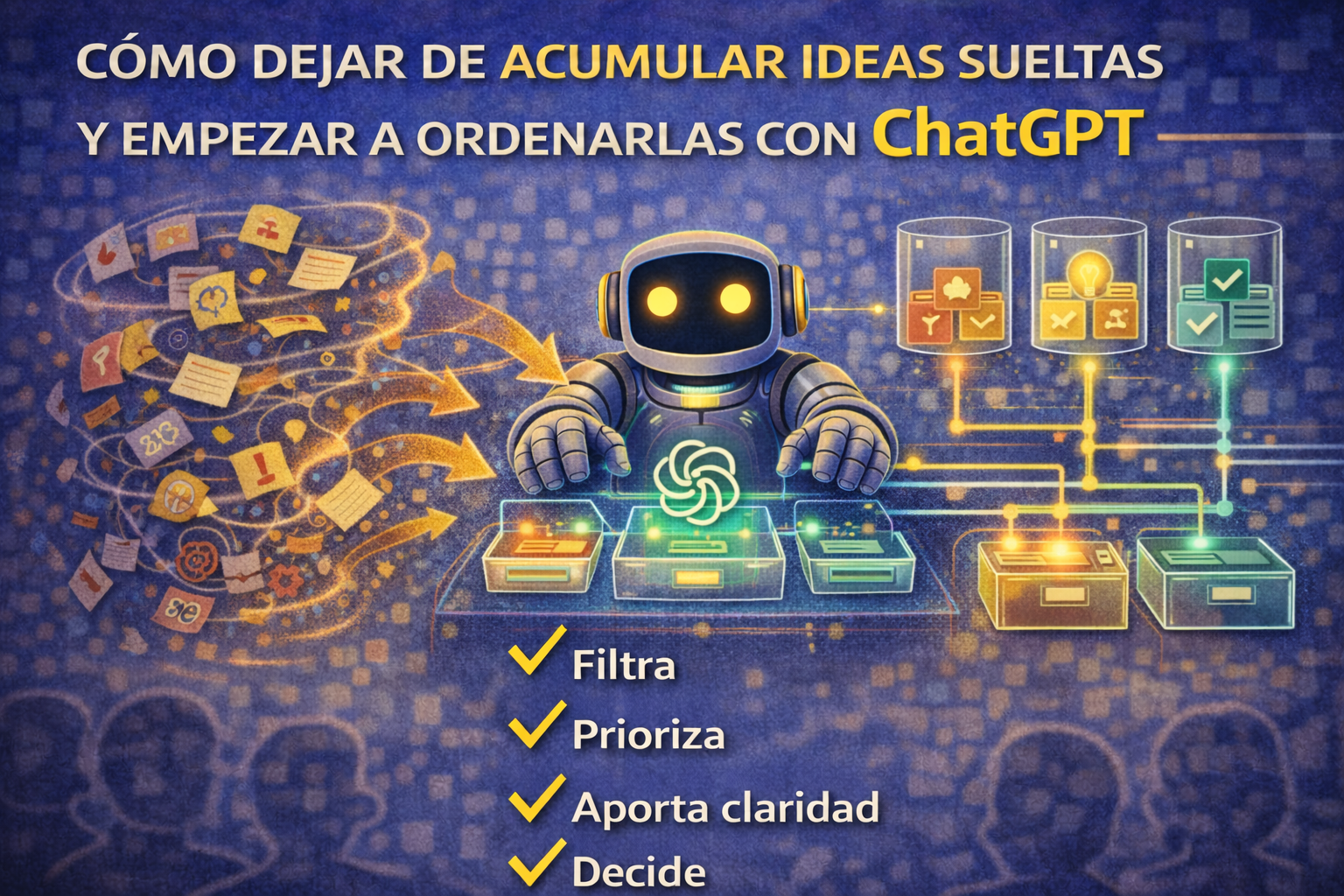 Cómo dejar de acumular ideas sueltas y empezar a ordenarlas con ChatGPT