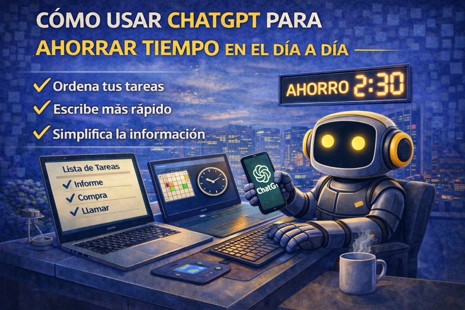 Cómo usar ChatGPT para ahorrar tiempo en el día a día