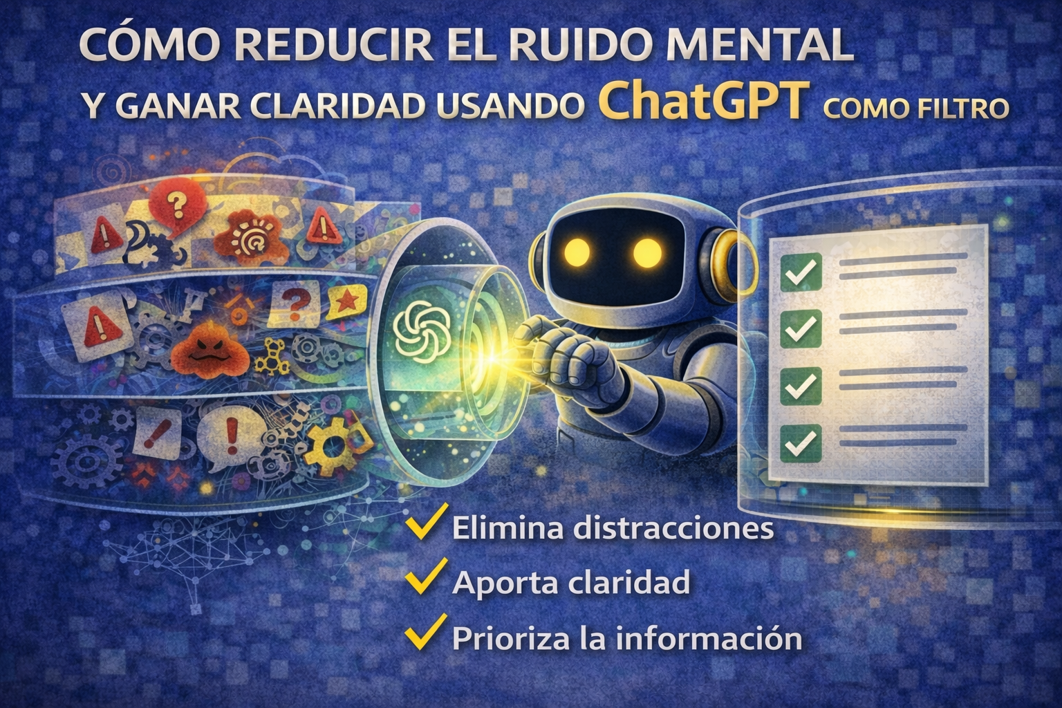 Cómo reducir el ruido mental y ganar claridad usando ChatGPT como filtro