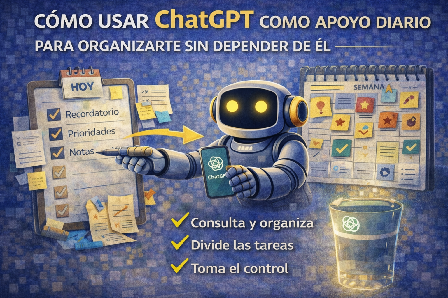 Cómo usar ChatGPT como apoyo diario para organizarte sin depender de él